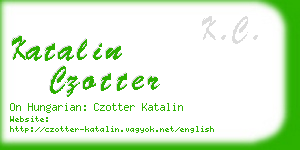 katalin czotter business card